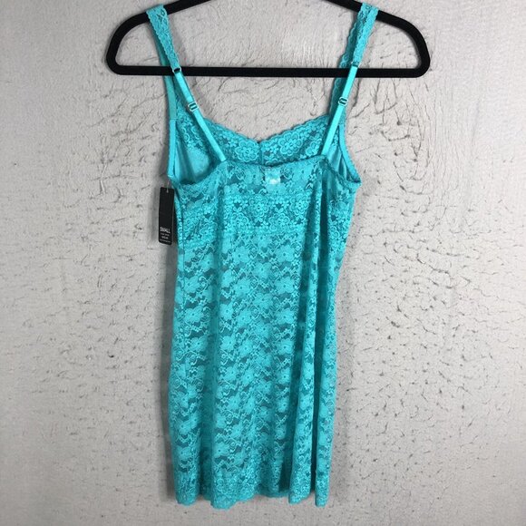 Vintage Rampage Slip Dress  Women S Babydoll Teal Green Lace Y2K 90s Sheer  NEW - Picture 3 of 16